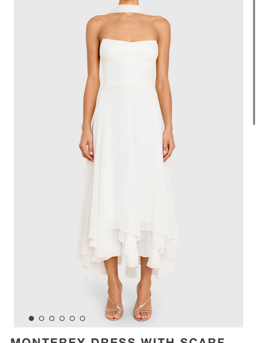 Amanda Uprichard MONTEREY DRESS WITH SCARF